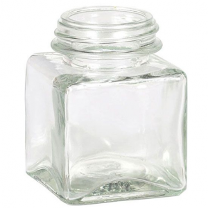 Square Glass Jar 3.4