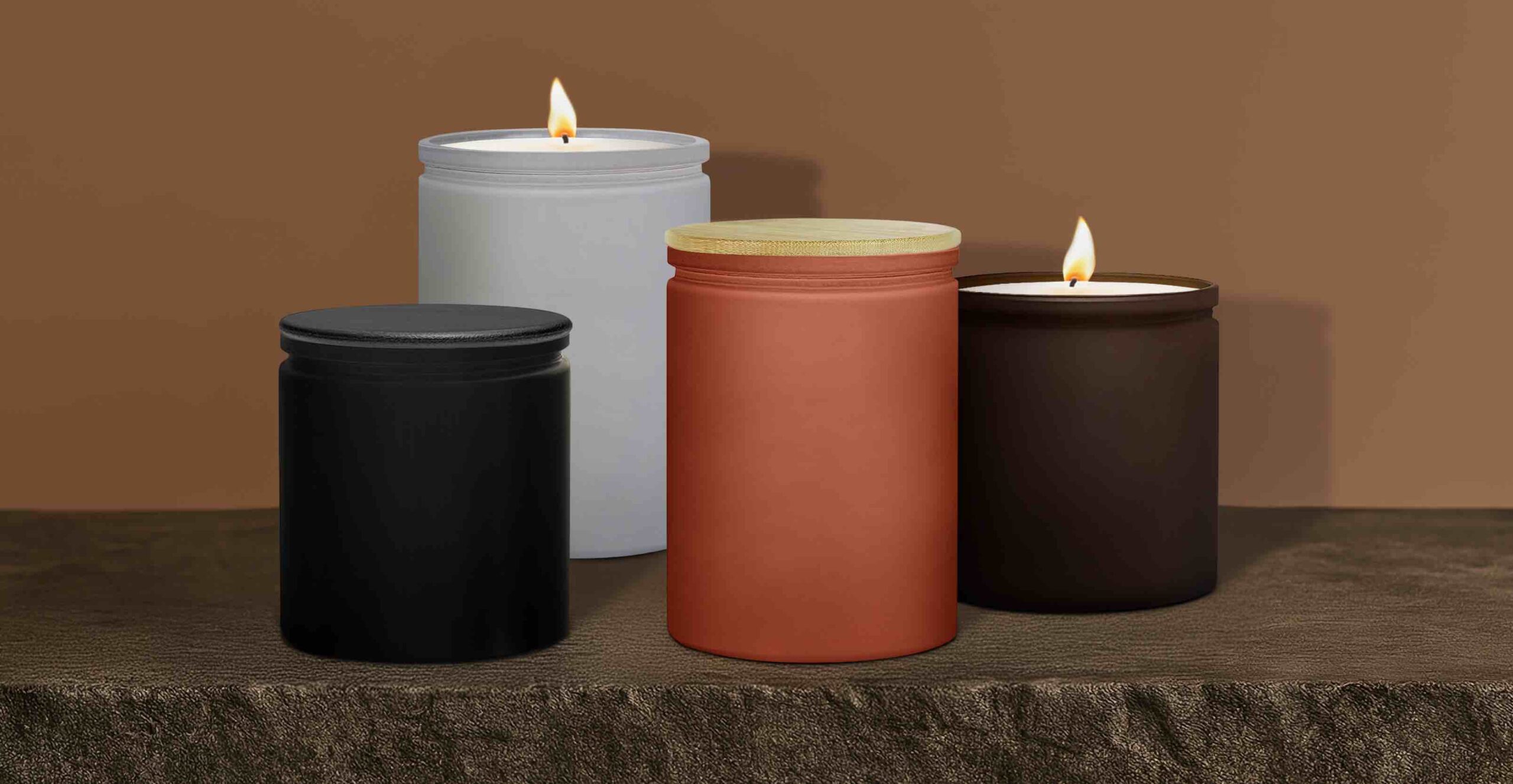 Earth Tone Candle Containers are trending