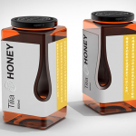 Let your high-quality honey shine with a simple label design